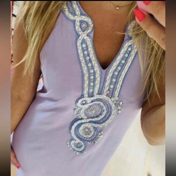 Lilly Pulitzer Valli Soft Shift Dress Light Lilac Verbena Size Small - Picture 2 of 13